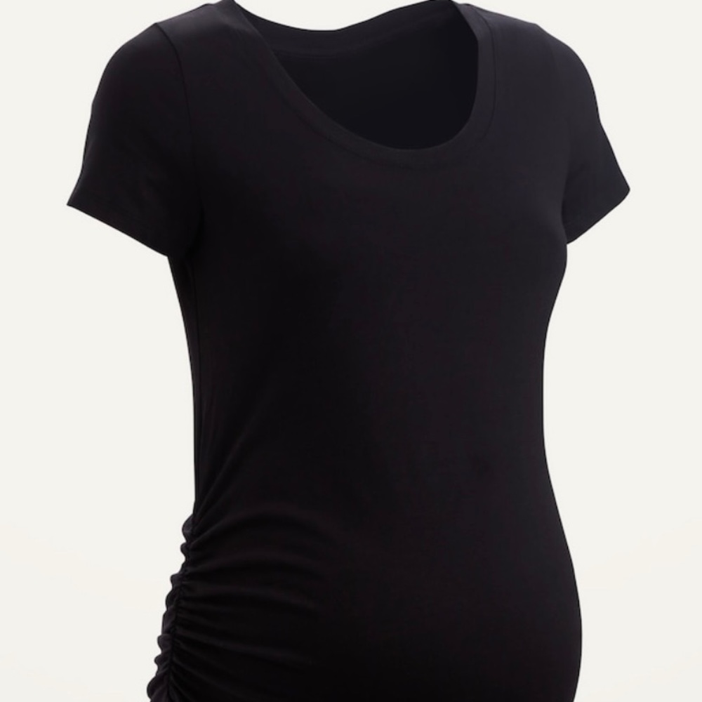 Old Navy Maternity Scoop-Neck Side-Shirred T-Shirt